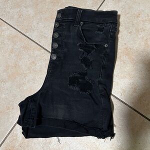 American Eagle black jean shorts